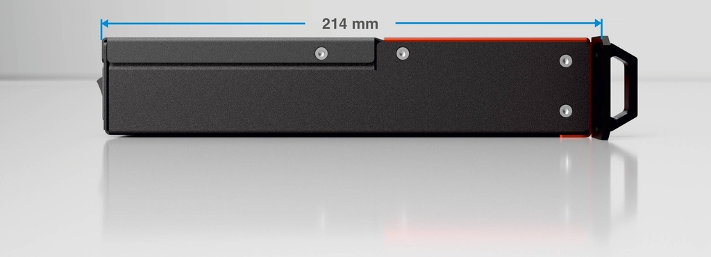 OPNsense DEC2700 Serie – Seitenansicht, 242 mm Einbautiefe