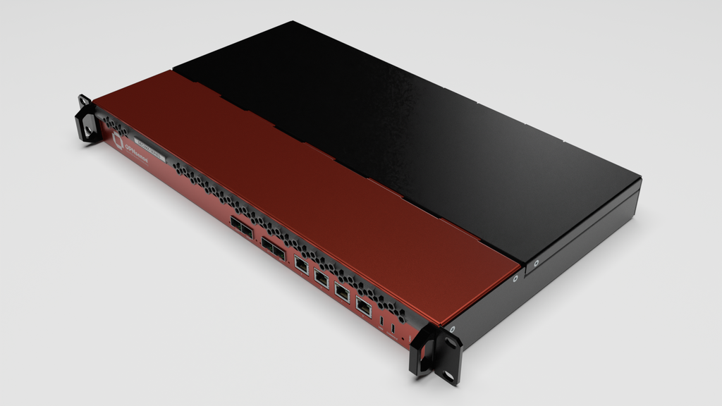 OPNsense DEC3960 Rack Appliance – perspektivische Ansicht des 19-Zoll-1U-Gehäuses
